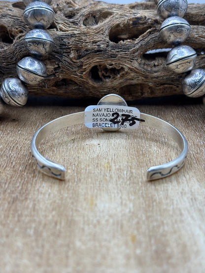 Sonoran Gold Cuff #A by Sam Yellowhair, Navajo