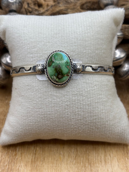 Sonoran Gold Cuff #A by Sam Yellowhair, Navajo