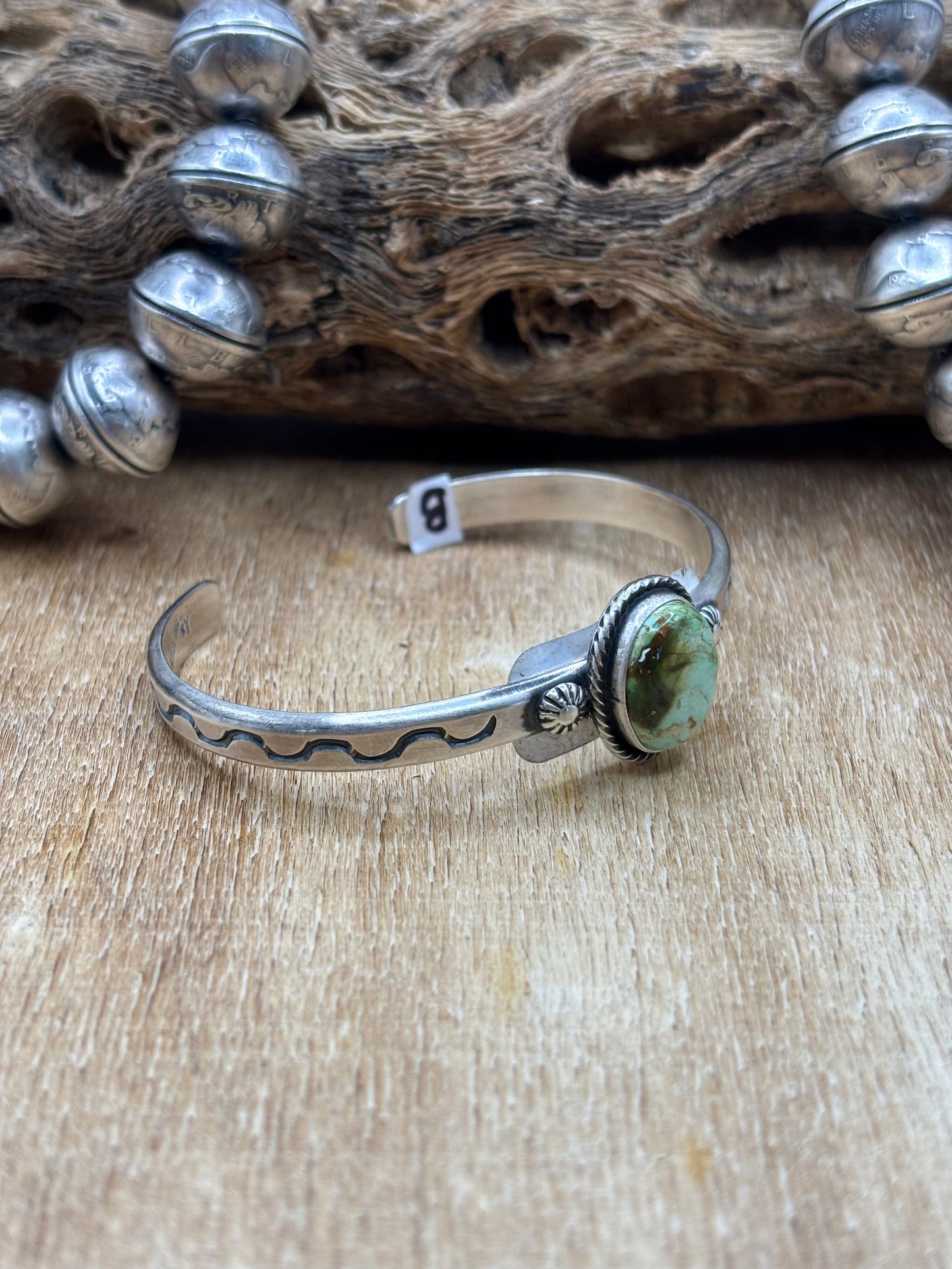 Sonoran Gold Cuff #B by Sam Yellowhair, Navajo