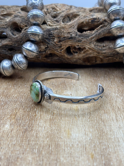 Sonoran Gold Cuff #B by Sam Yellowhair, Navajo