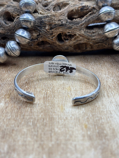 Sonoran Gold Cuff #B by Sam Yellowhair, Navajo