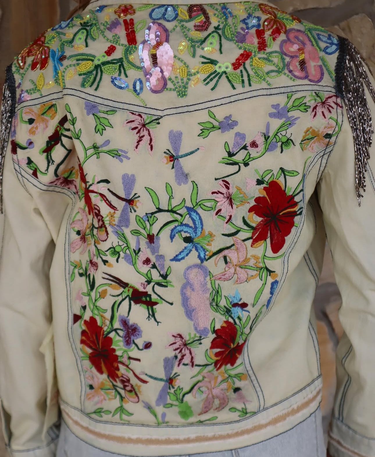 Aratta Silent Journey White Floral Lace Jacket