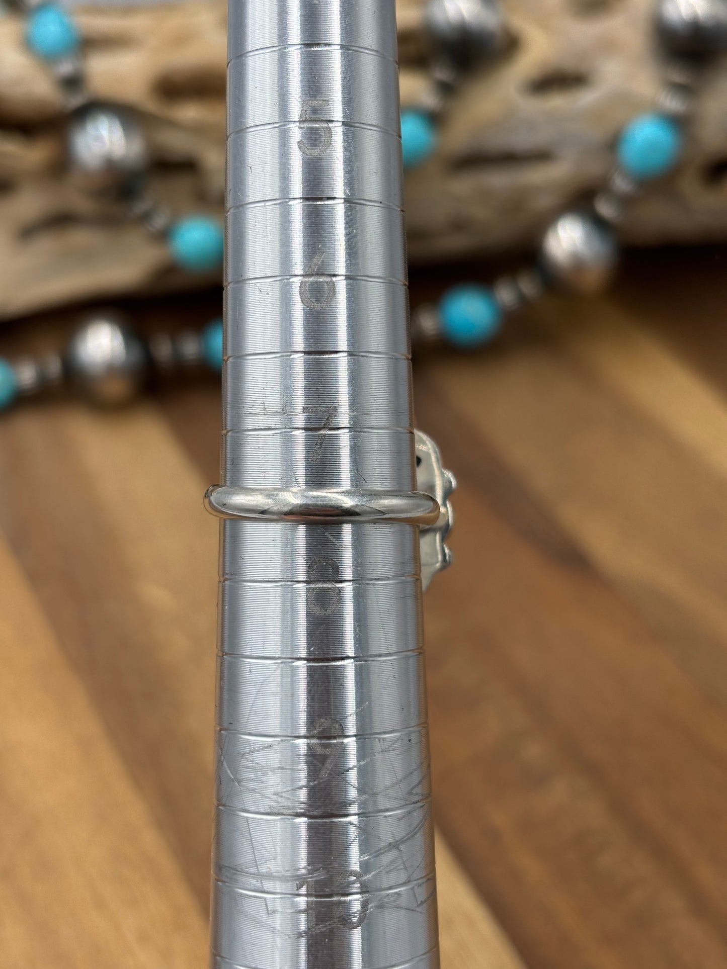 Turquoise Cluster Ring #726-2 by Arthur J Williams, Navajo