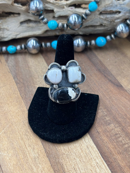 White Buffalo Adjustable Ring #726