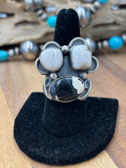 White Buffalo Adjustable Ring #726