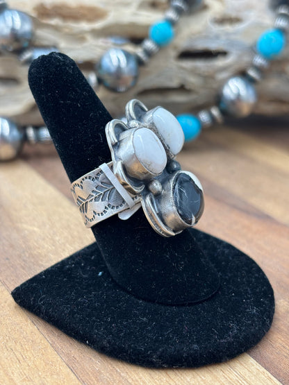 White Buffalo Adjustable Ring #726