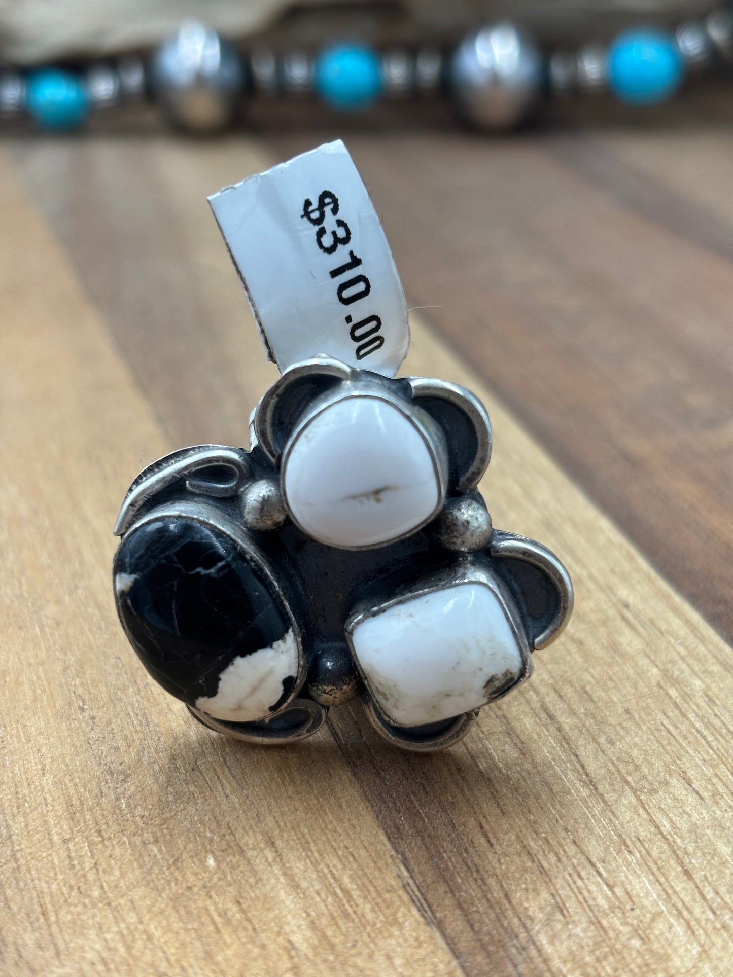 White Buffalo Adjustable Ring #726