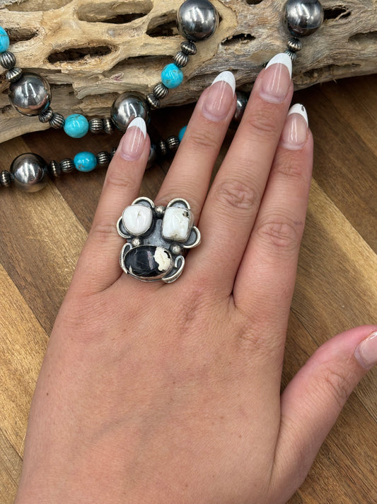 White Buffalo Adjustable Ring #726