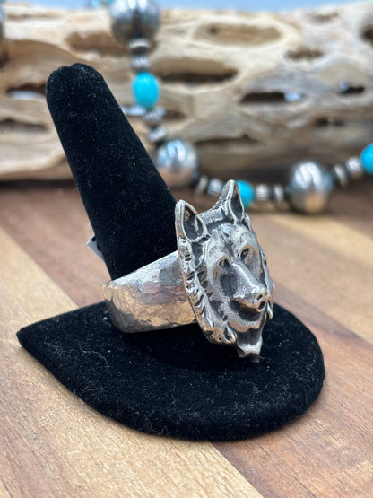 Wolf Ring #814-2 Size 12.5, Zuni