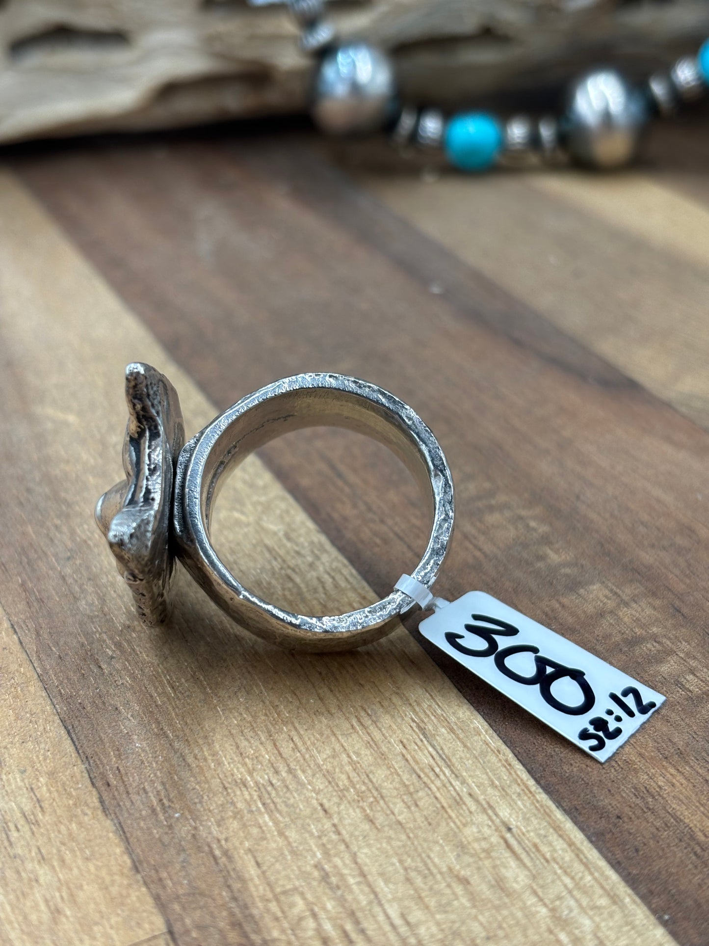 Wolf Ring #814-2 Size 12.5, Zuni
