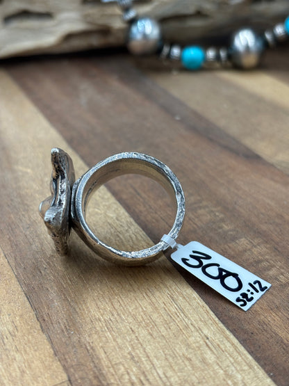 Wolf Ring #814-2 Size 12.5, Zuni