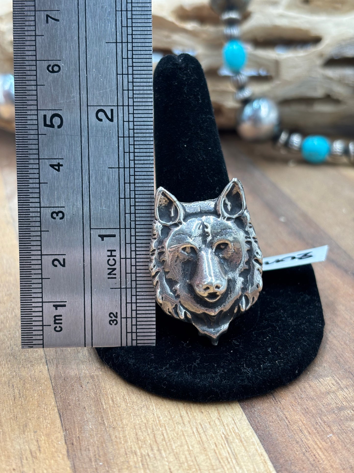 Wolf Ring #814-2 Size 12.5, Zuni
