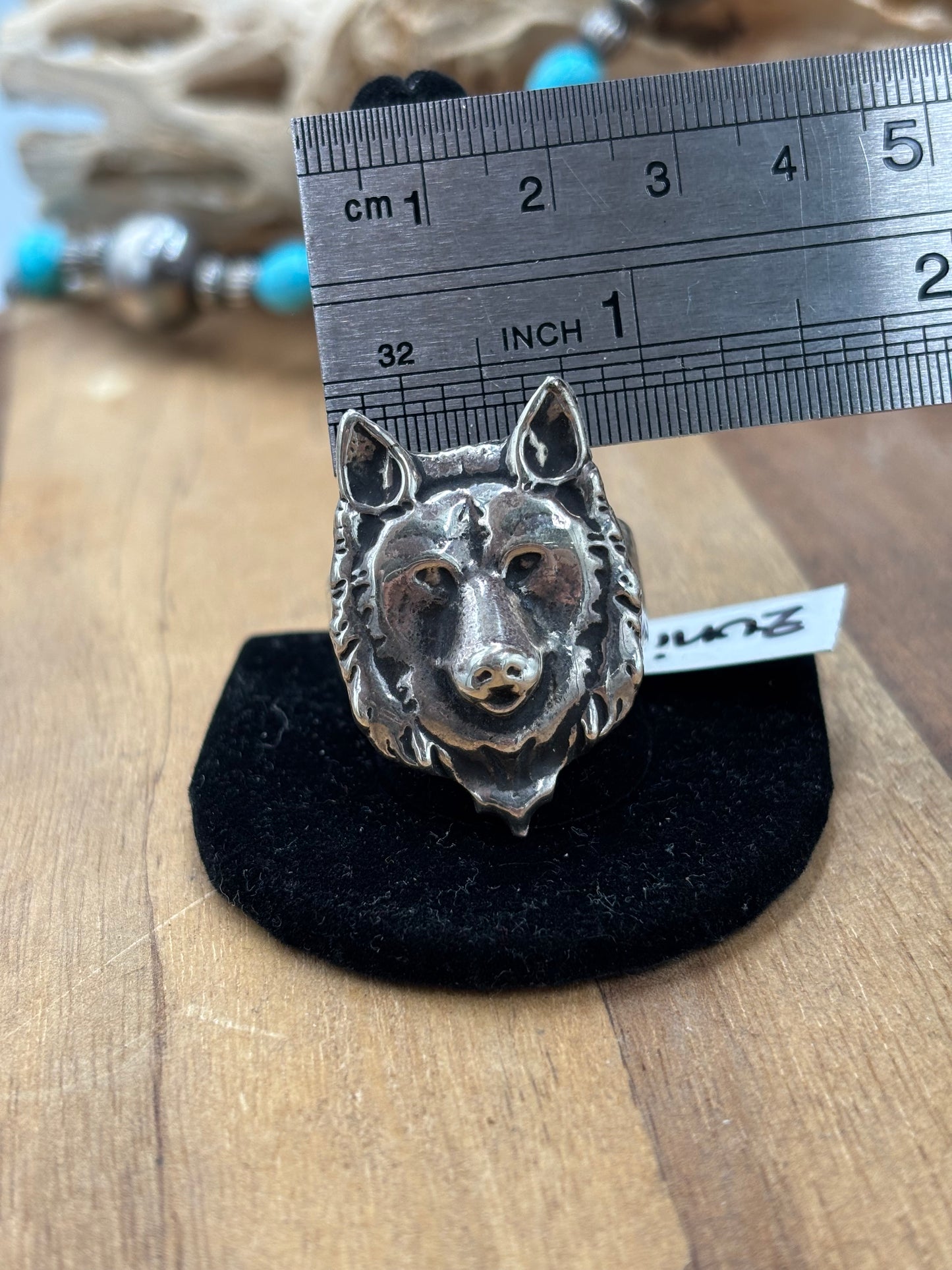Wolf Ring #814-2 Size 12.5, Zuni