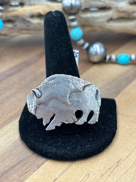 Buffalo Ring #814-3 Size 12, Zuni