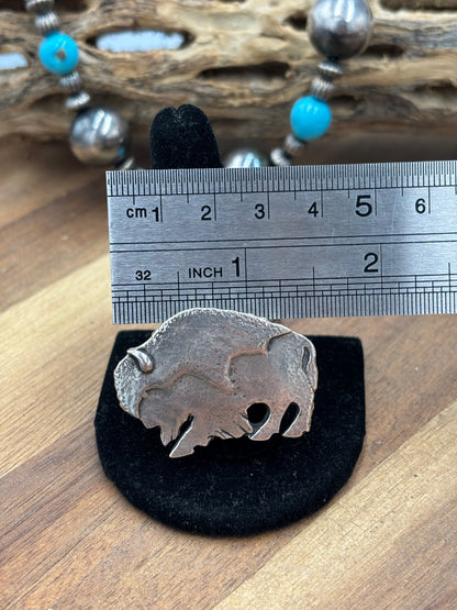 Buffalo Ring #814-3 Size 12, Zuni