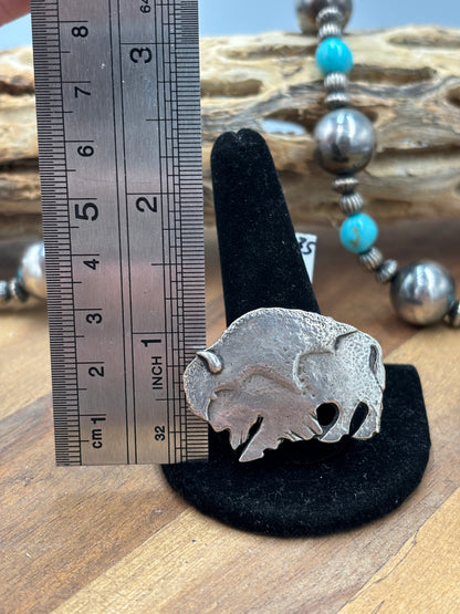 Buffalo Ring #814-3 Size 12, Zuni