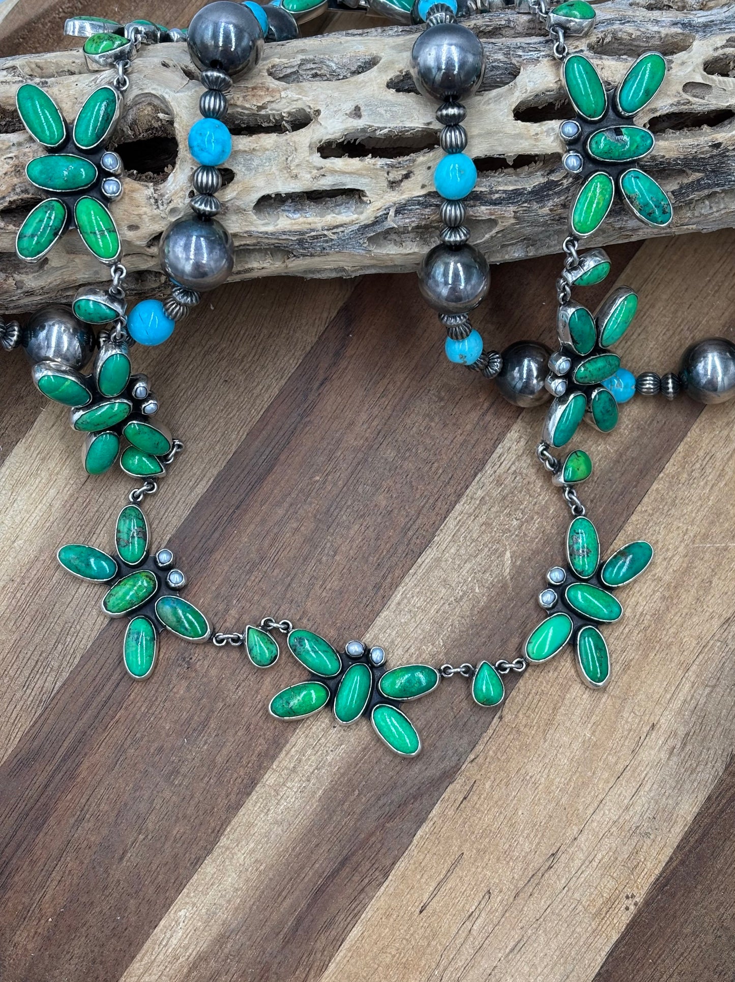 Carico Lake #826-9 & Pearl Butterfly Necklace by Federico Jimenez