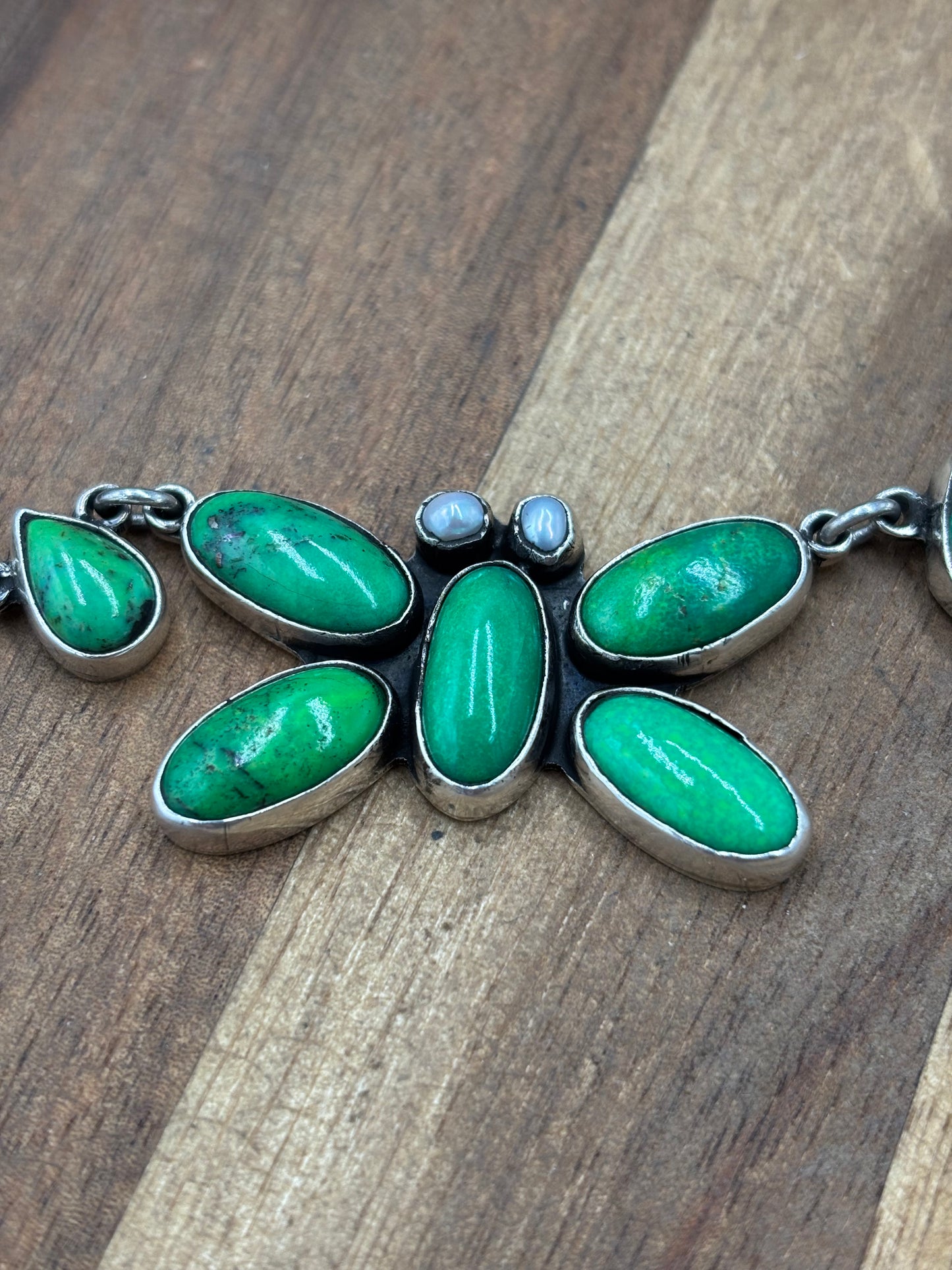 Carico Lake #826-9 & Pearl Butterfly Necklace by Federico Jimenez