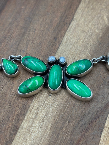 Carico Lake #826-9 & Pearl Butterfly Necklace by Federico Jimenez