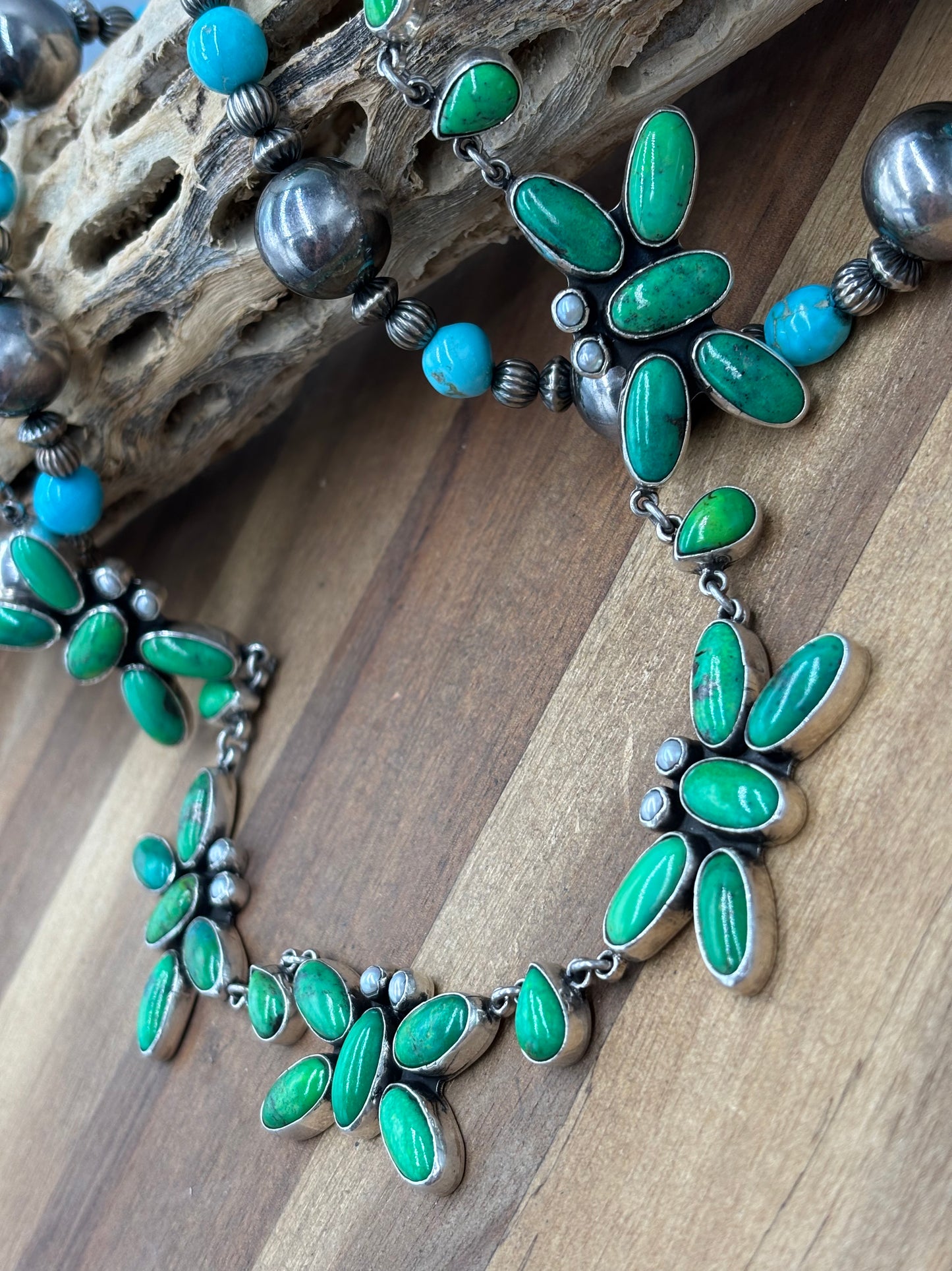 Carico Lake #826-9 & Pearl Butterfly Necklace by Federico Jimenez