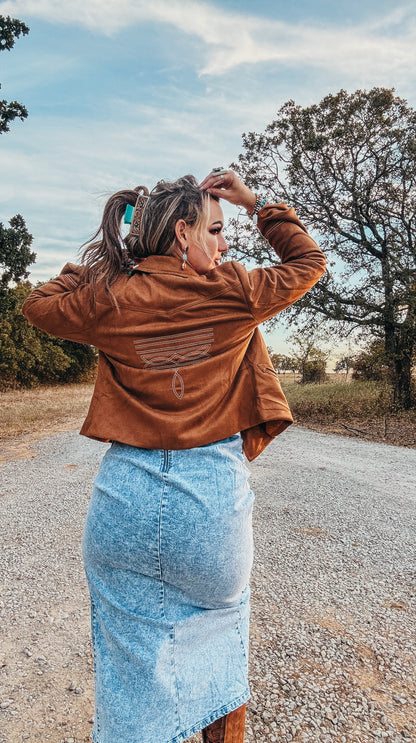 The Mahlia Camel Bootstitch Blazer