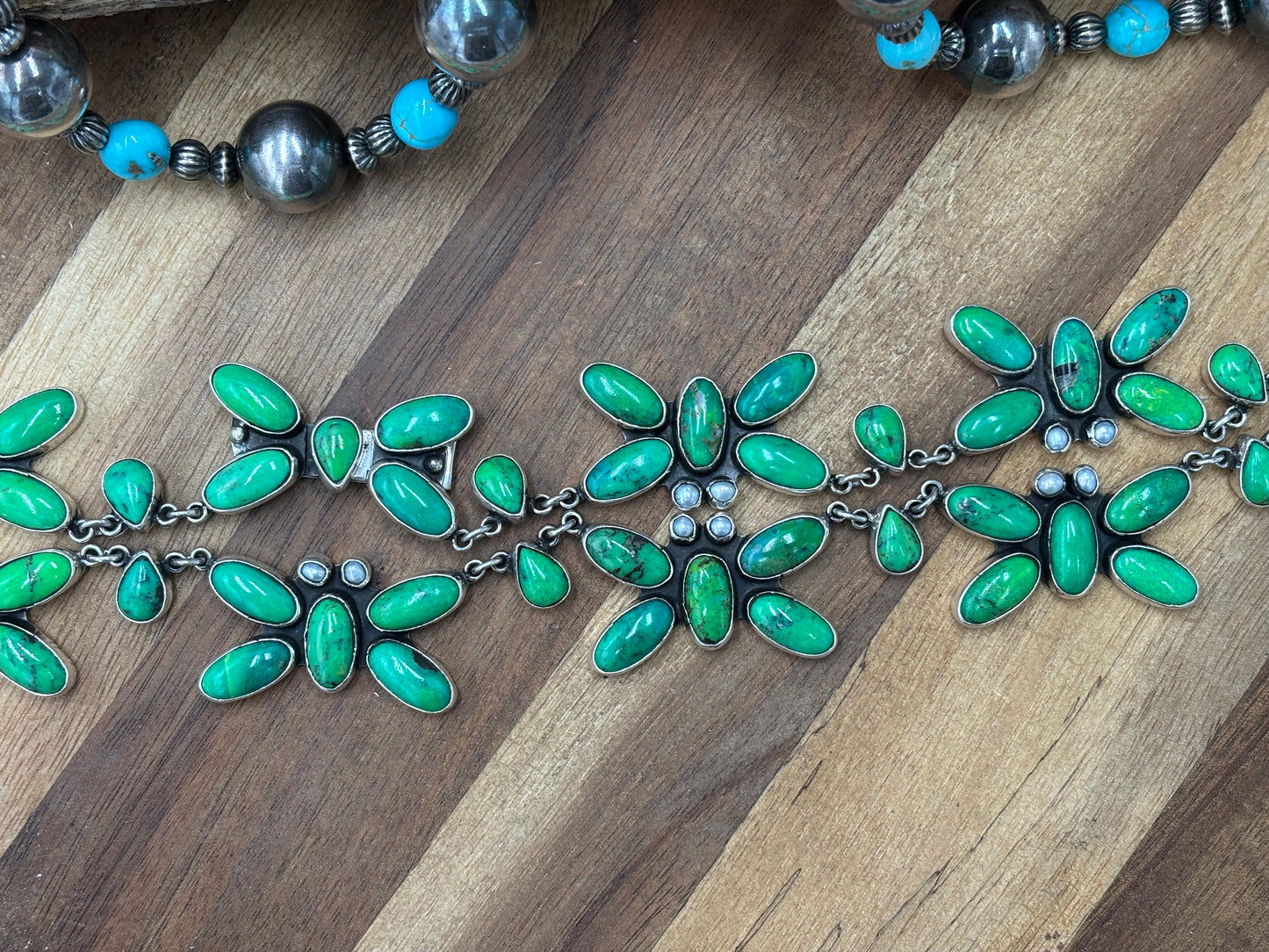 Carico Lake #826-9 & Pearl Butterfly Necklace by Federico Jimenez