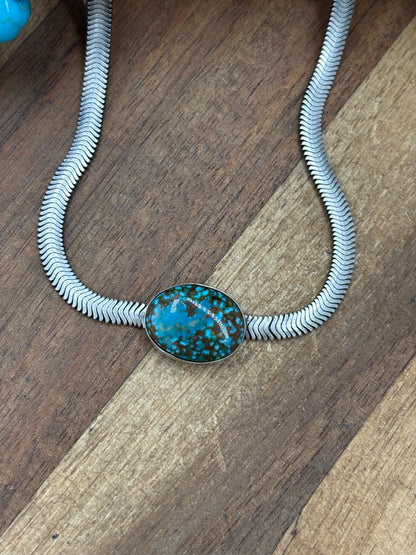 Turquise #826-13 Herringbone Necklace
