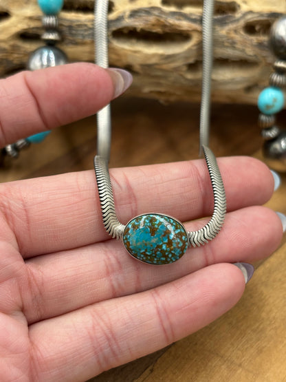 Turquise #826-13 Herringbone Necklace