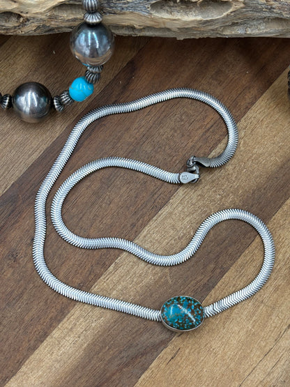 Turquise #826-13 Herringbone Necklace