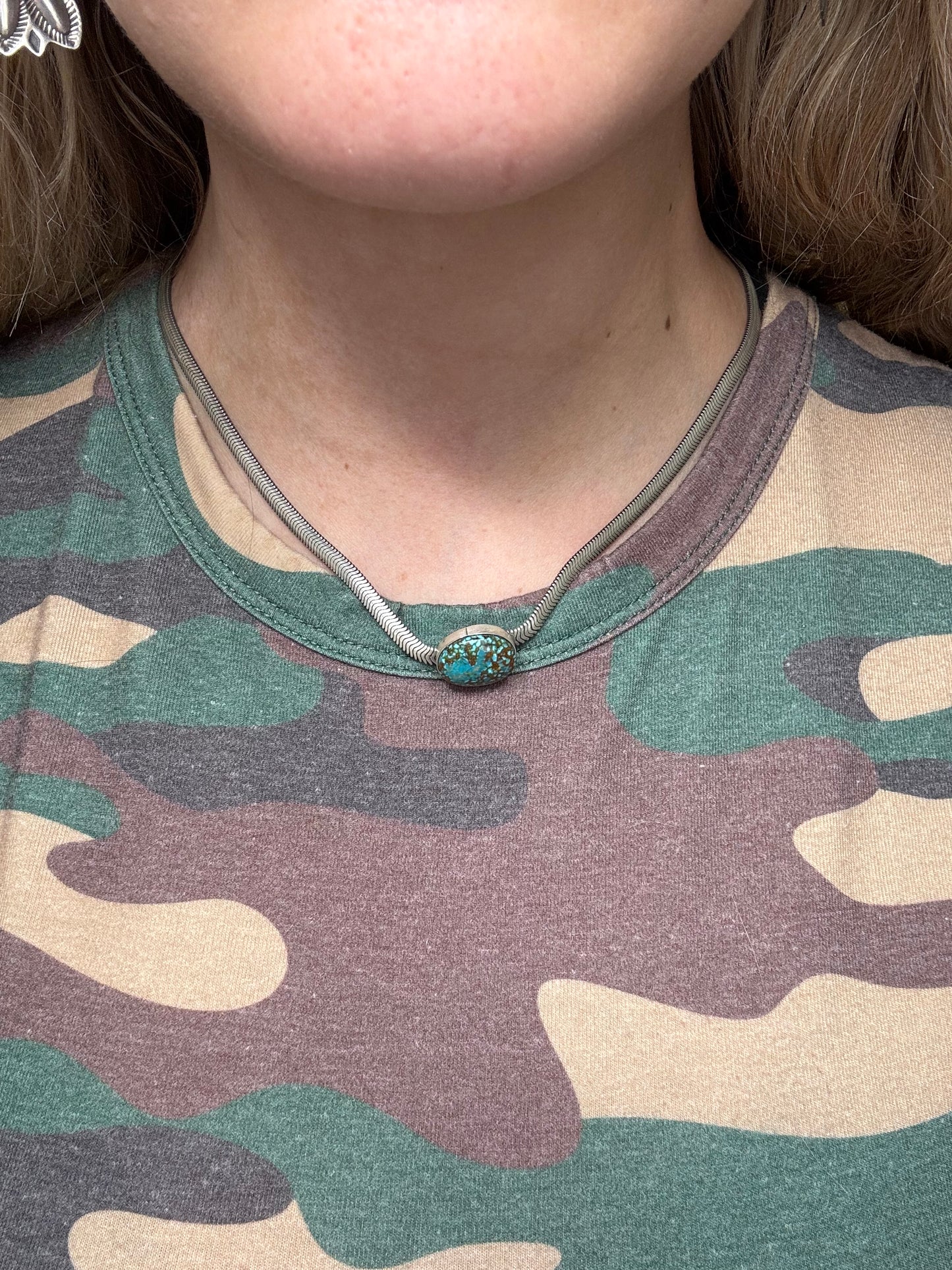 Turquise #826-13 Herringbone Necklace
