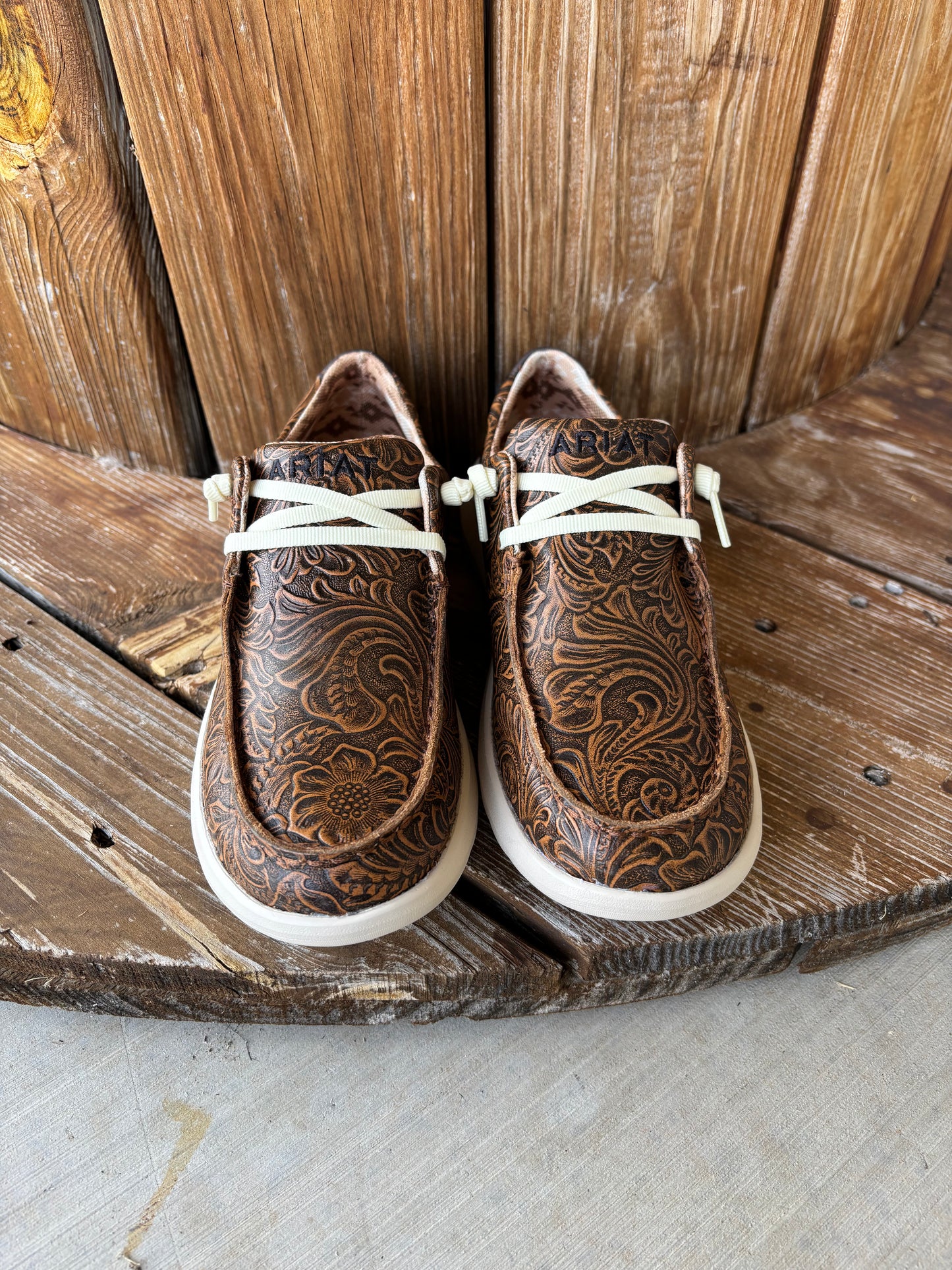 Women's Brown Floral Embossed Hilo by Ariat
