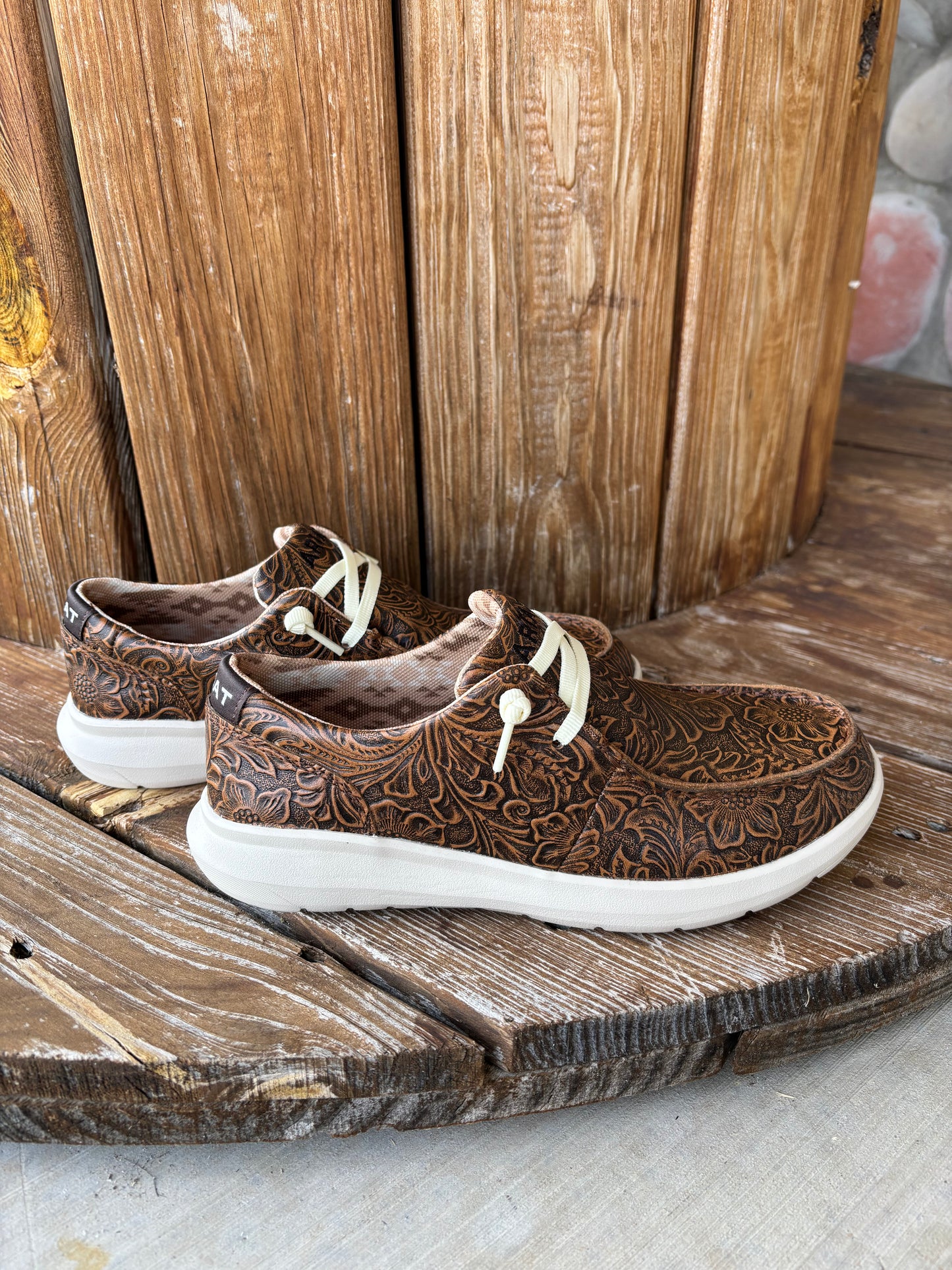 Women's Brown Floral Embossed Hilo by Ariat