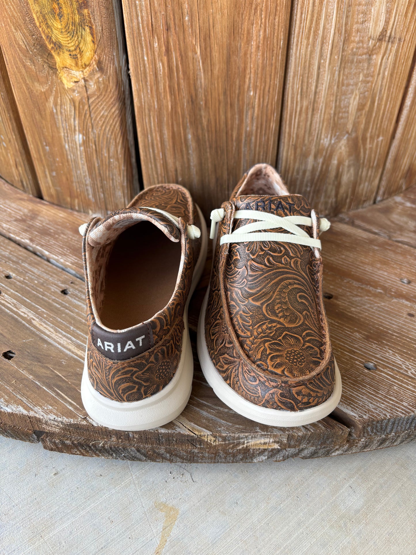 Women's Brown Floral Embossed Hilo by Ariat