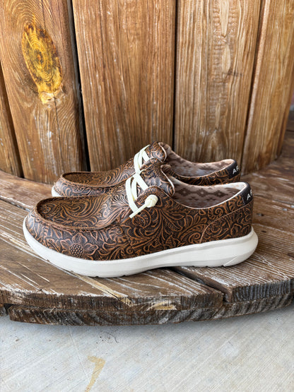 Women's Brown Floral Embossed Hilo by Ariat