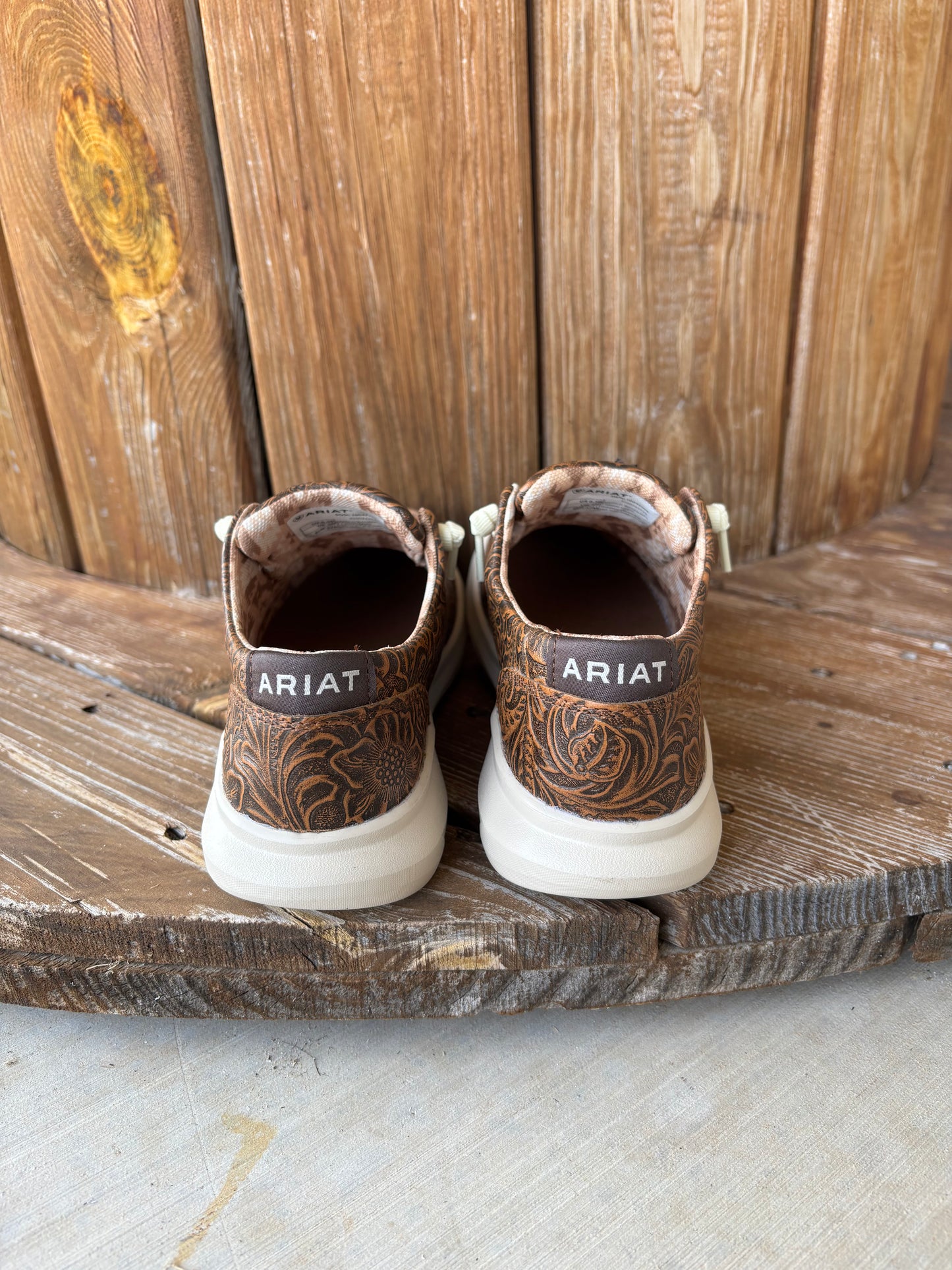 Women's Brown Floral Embossed Hilo by Ariat