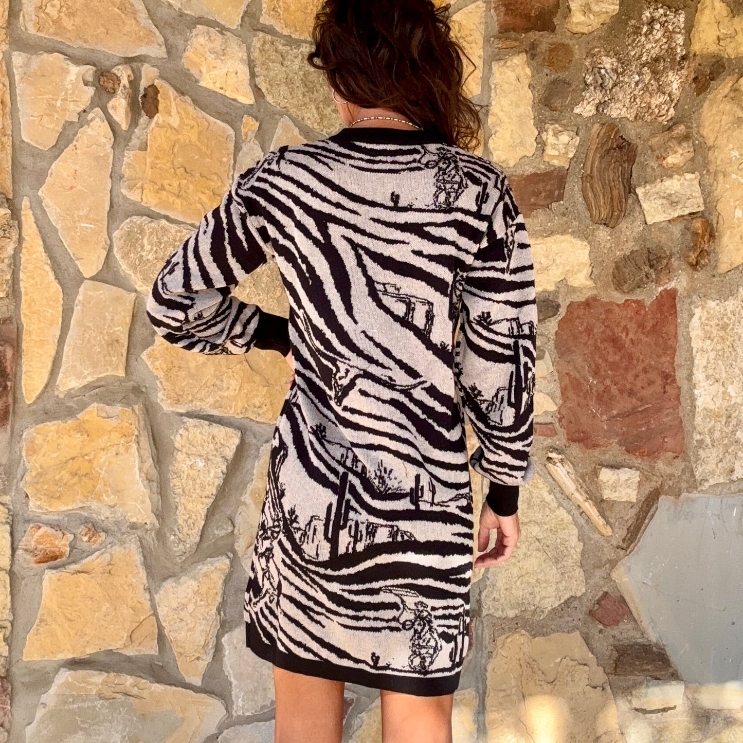 Western Safari Sweater Dress