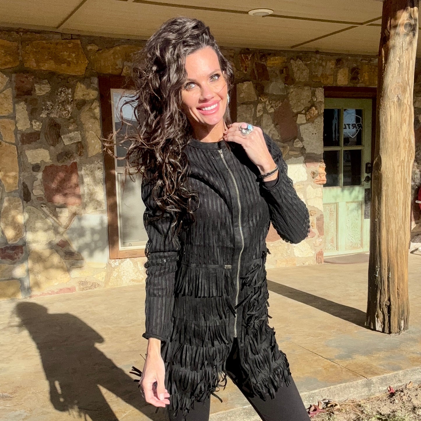 Midnight Outlaw Fringe Jacket