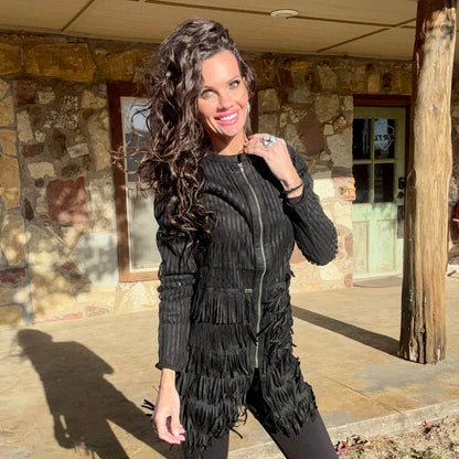 Midnight Outlaw Fringe Jacket