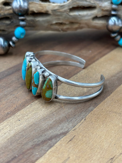 Kingman Turquoise #92-1 Cuff by Augustine Largo, Navajo