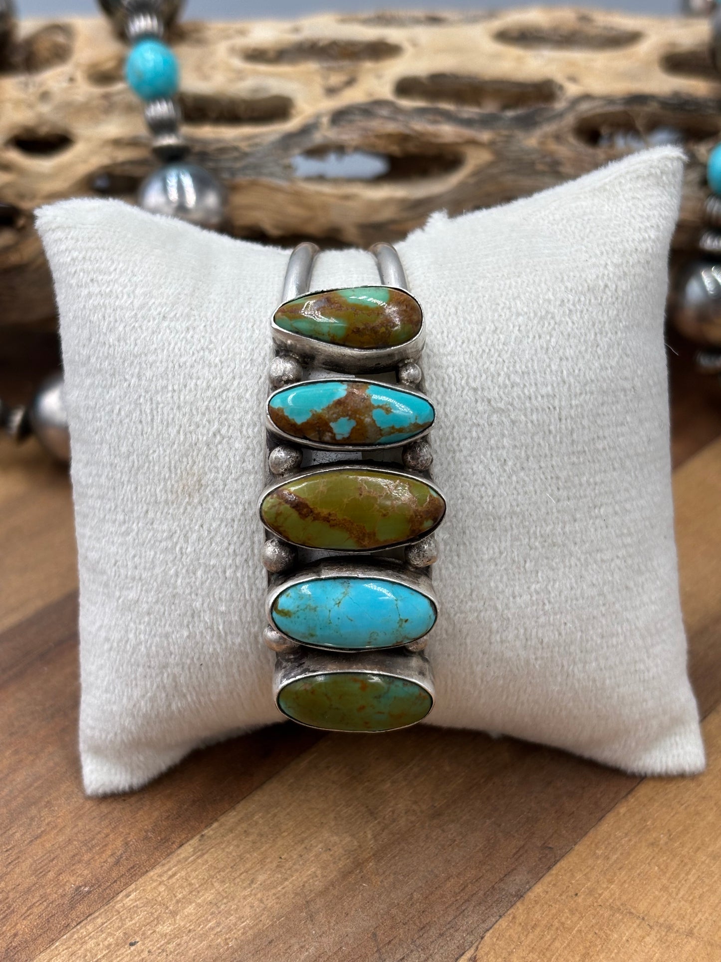 Kingman Turquoise #92-1 Cuff by Augustine Largo, Navajo