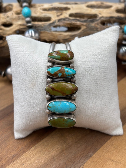 Kingman Turquoise #92-1 Cuff by Augustine Largo, Navajo