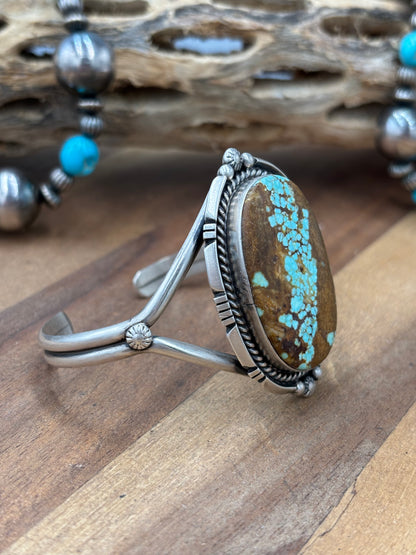 Mine #8 Turquoise #92-2 Cuff by Eugene Belone, Navajo