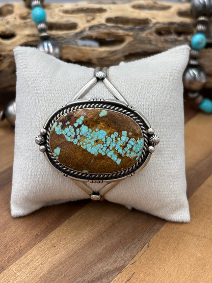 Mine #8 Turquoise #92-2 Cuff by Eugene Belone, Navajo