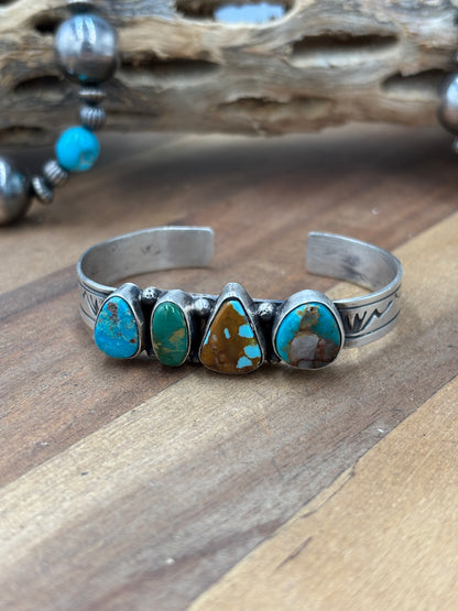 Royston Turquoise #92-4 Cuff by Rick Enriquez, Navajo