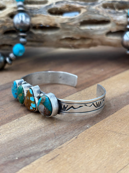 Royston Turquoise #92-4 Cuff by Rick Enriquez, Navajo