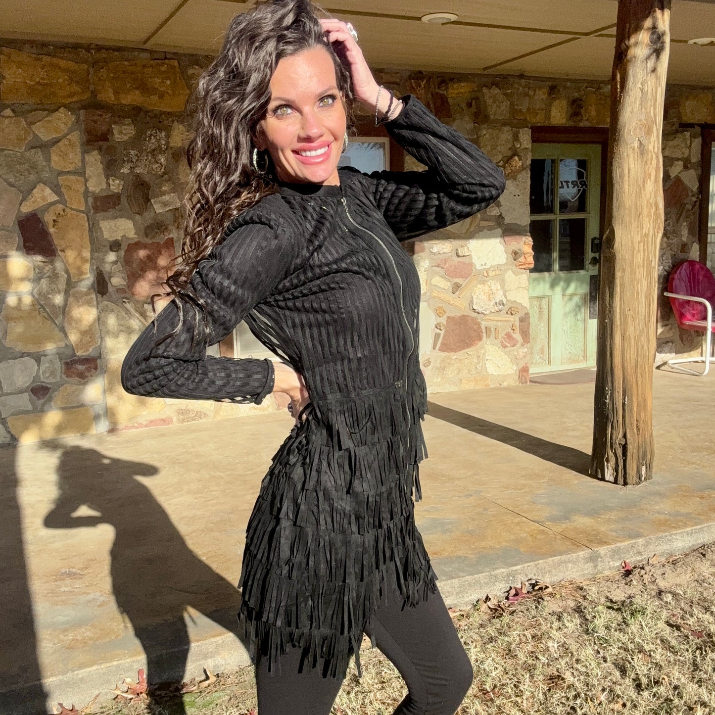 Midnight Outlaw Fringe Jacket