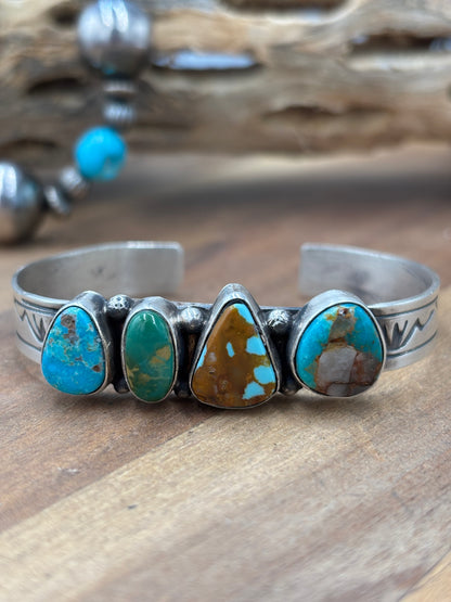 Royston Turquoise #92-4 Cuff by Rick Enriquez, Navajo