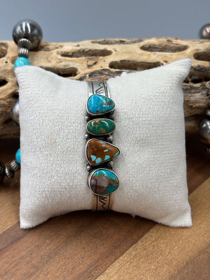 Royston Turquoise #92-4 Cuff by Rick Enriquez, Navajo