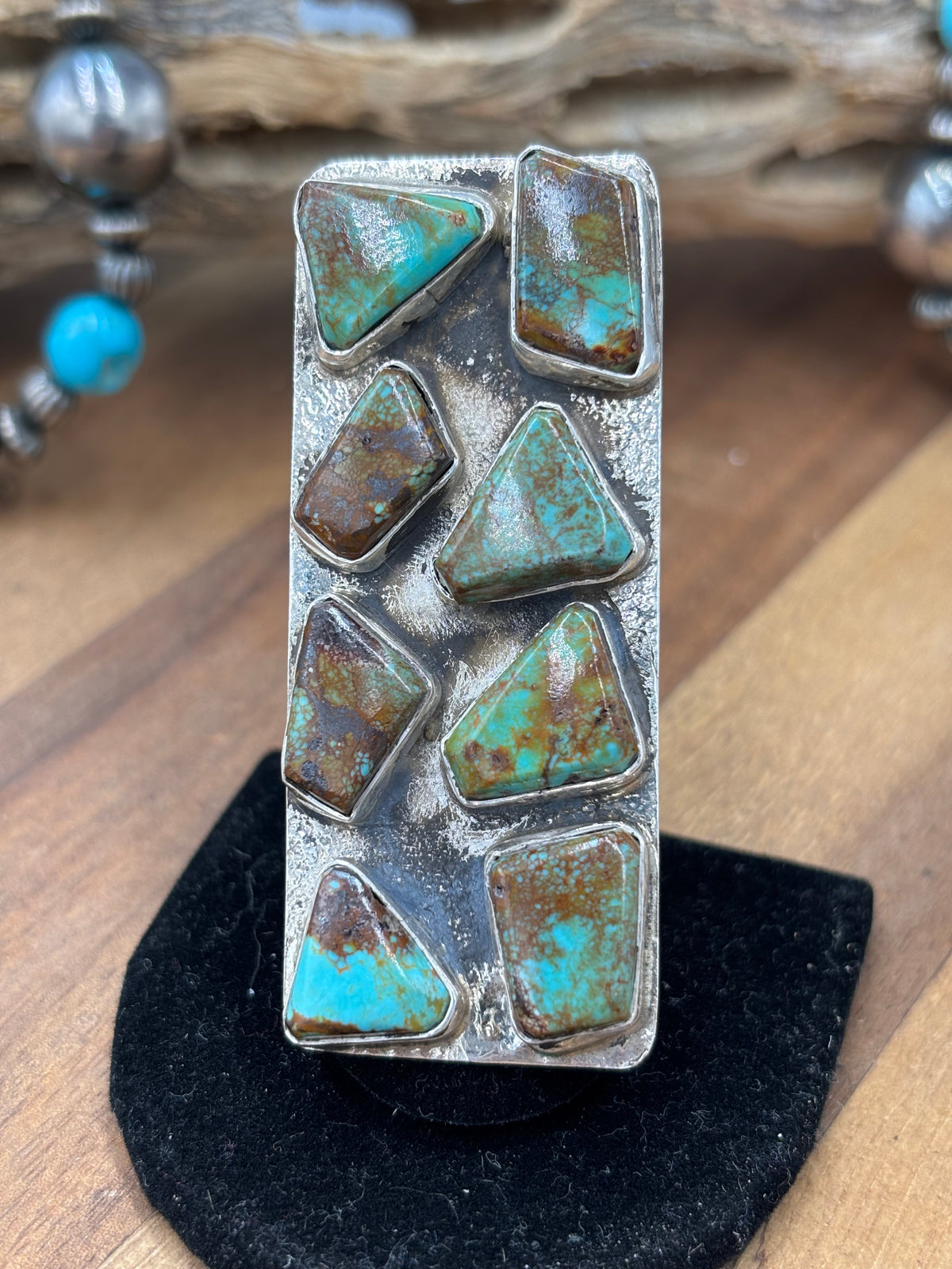 Turquoise #92-5 Adjustable Ring by Jude Candeleria, Navajo