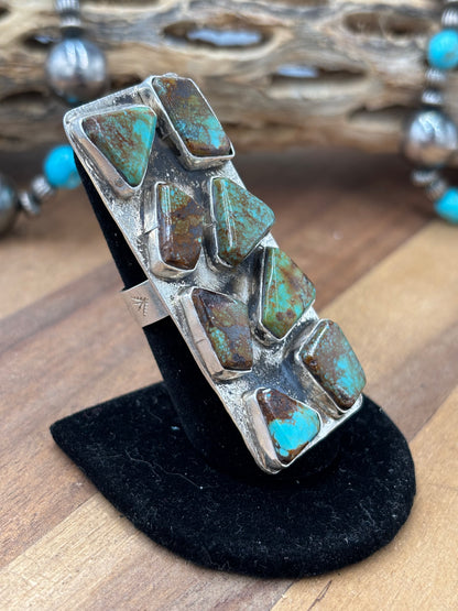 Turquoise #92-5 Adjustable Ring by Jude Candeleria, Navajo